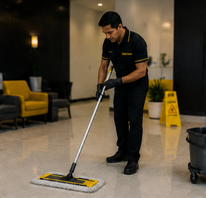 Servicio de conserjería en lobby corporativo
